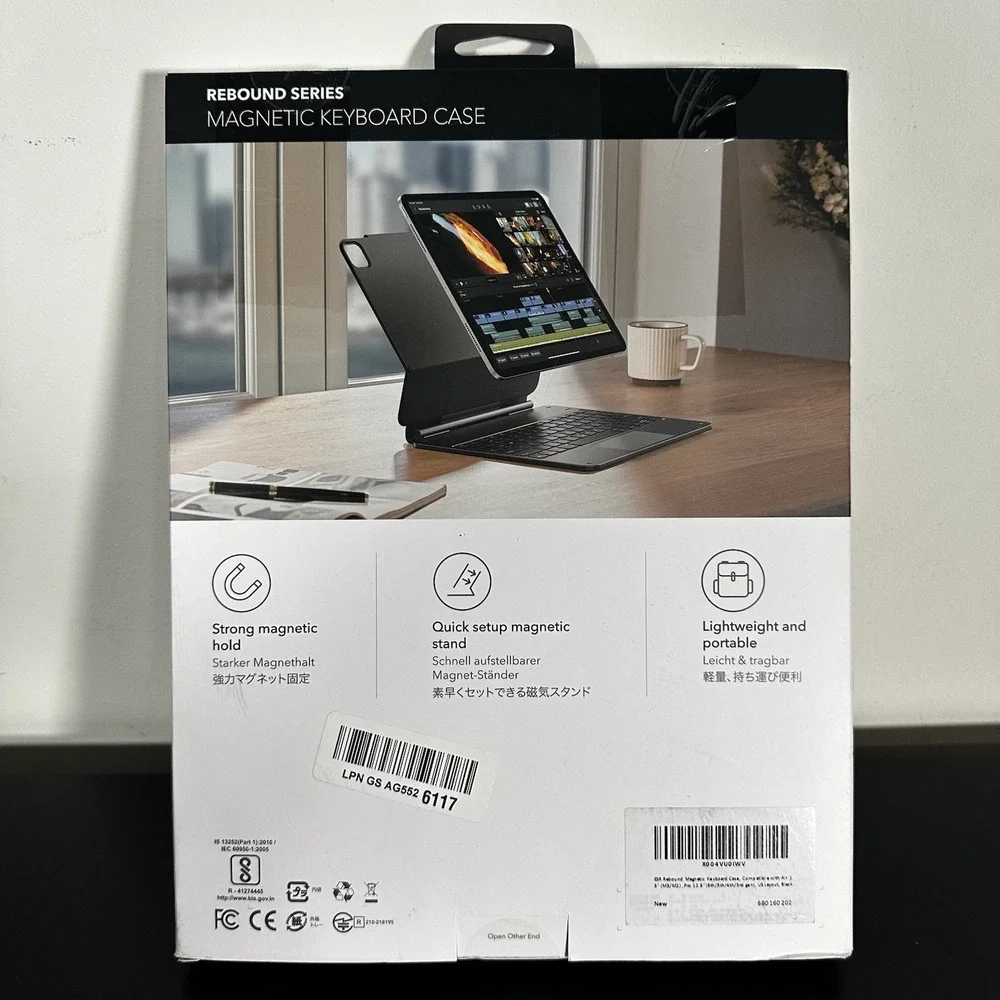 ESR Rebound Magnetic Keyboard iPad Pro 12.9 6th 5th 4th 3rd Gen Black